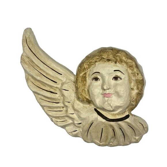 Vintage Paper Mache Christmas Angel John Wanamaker Large 12 " X 7 " Hand Painted - Picture 1 of 16